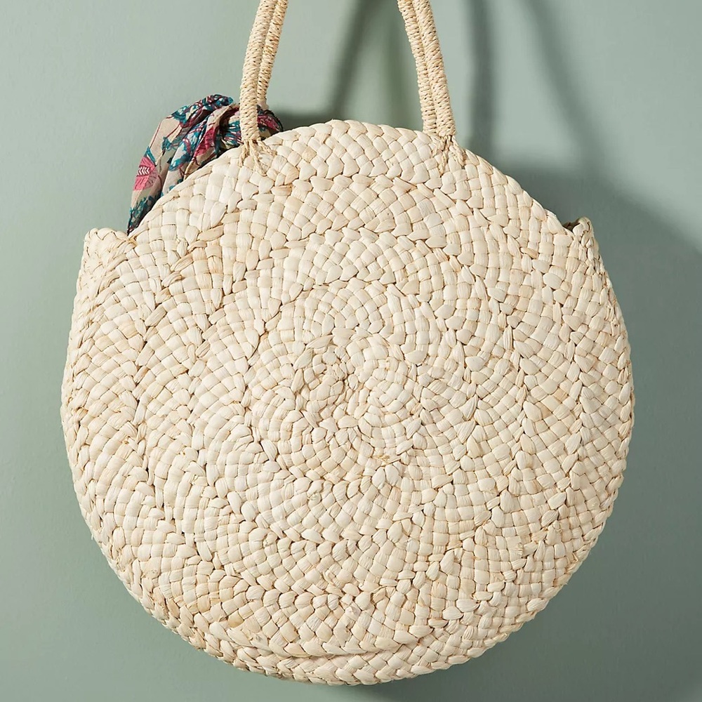 Maud Fourier Paris x Anthropologie Straw Tote Bag